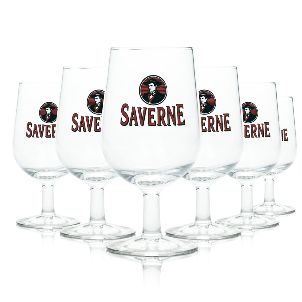 6x Saverne Glass 0.25l Tulip Goblet Swivel Glasses Panache Beer Brewery