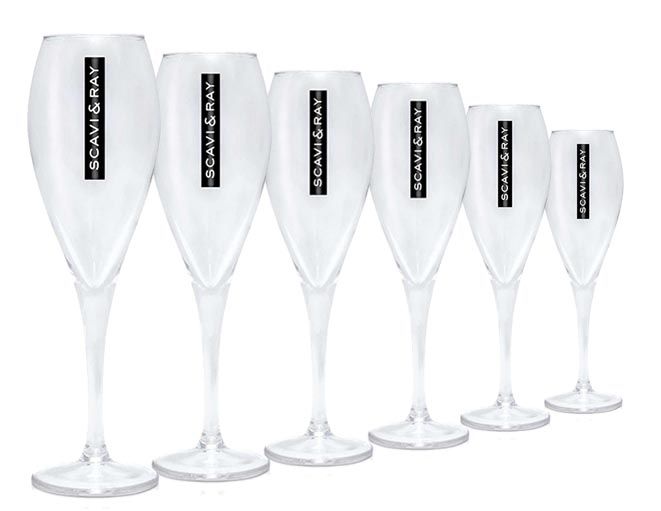 6x Scavi & Ray Sparkling Wine Glass 0.1L Flute Goblet Prosecco Champagne Flute Friz Glasses