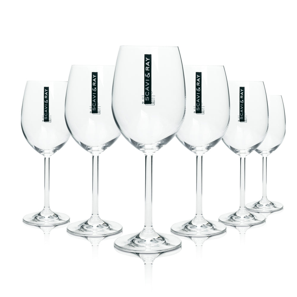 6x Scavi & Ray Sparkling Wine Glass 450ml Leonardo Graduation Mark 0.2l Glasses Ice Hugo