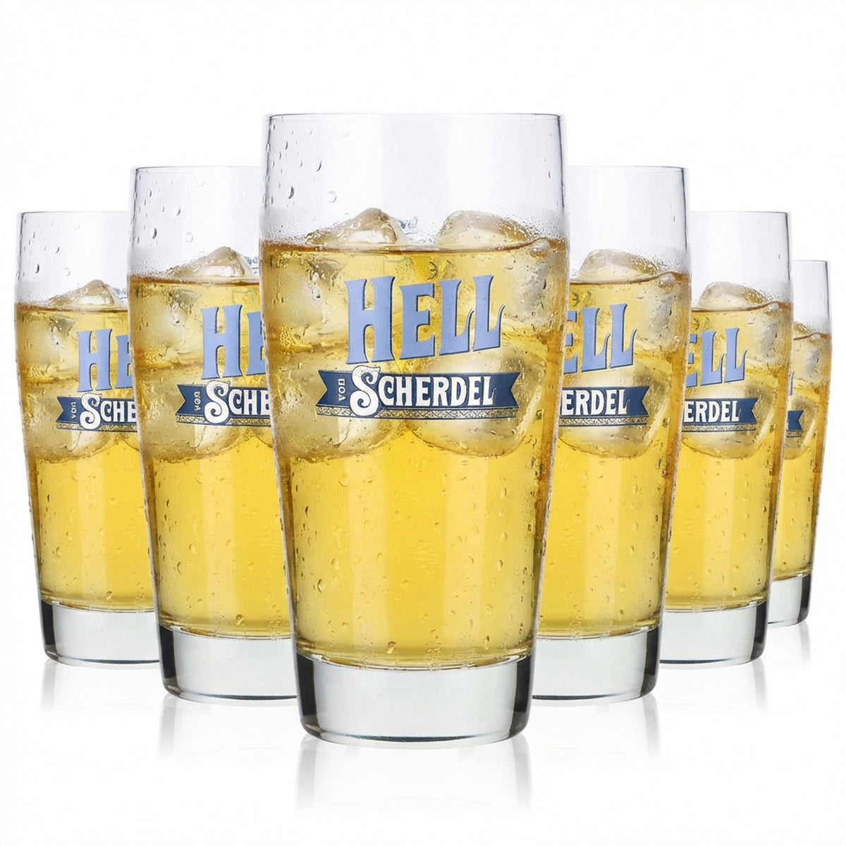 6x Scherdel beer glasses Beer glasses Willibecher 0.3l mug "Hell" Sahm