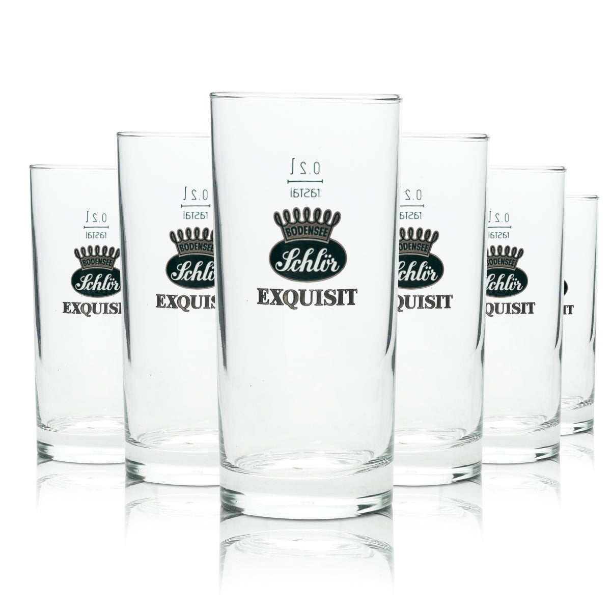 6x Schlör juice glass 0.2l cup "Exquisite" Rastal drinking glasses Gastro Retro Bar