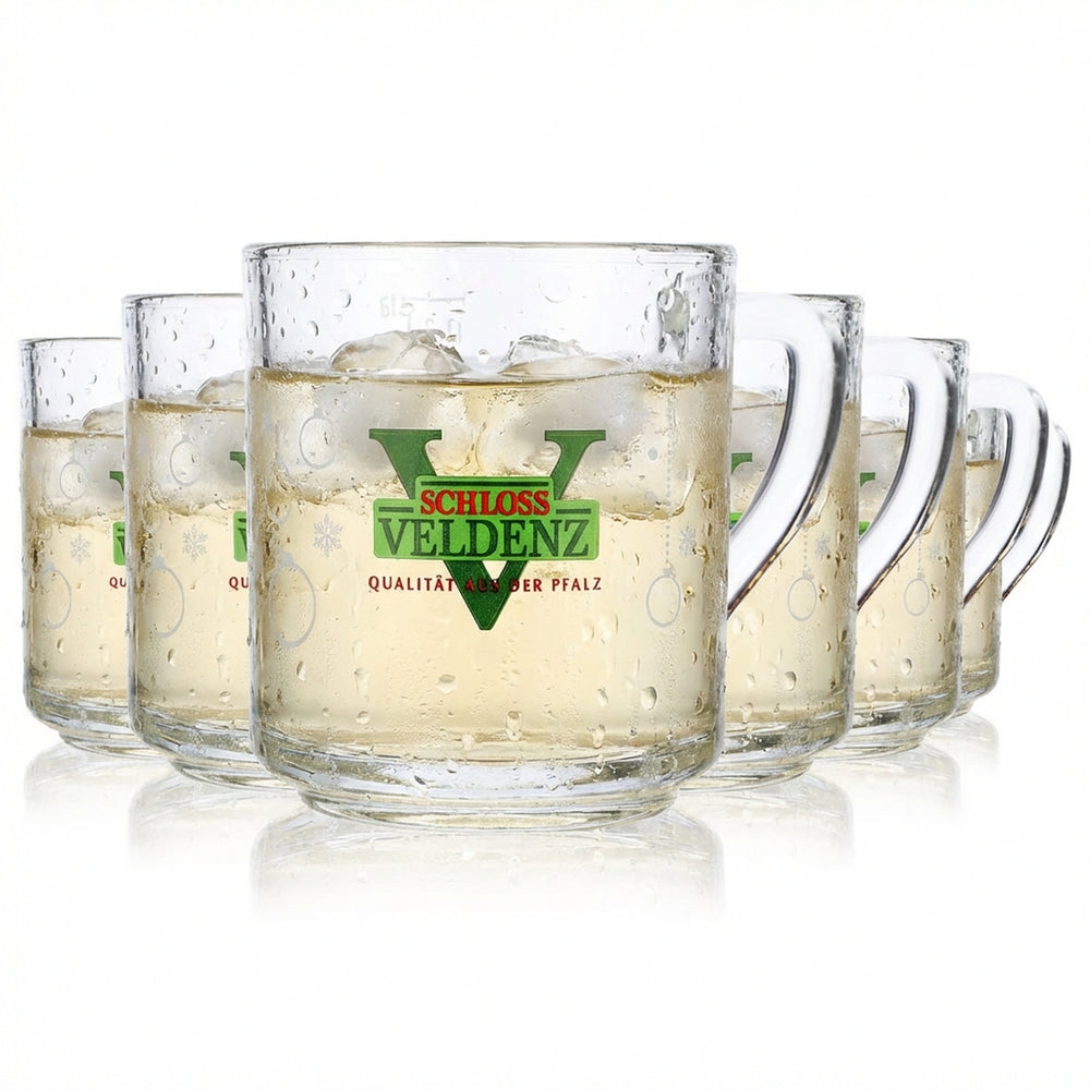 6x Veldenz Castle mulled wine mug juice glass 0.2l Christmas mug Rastal
