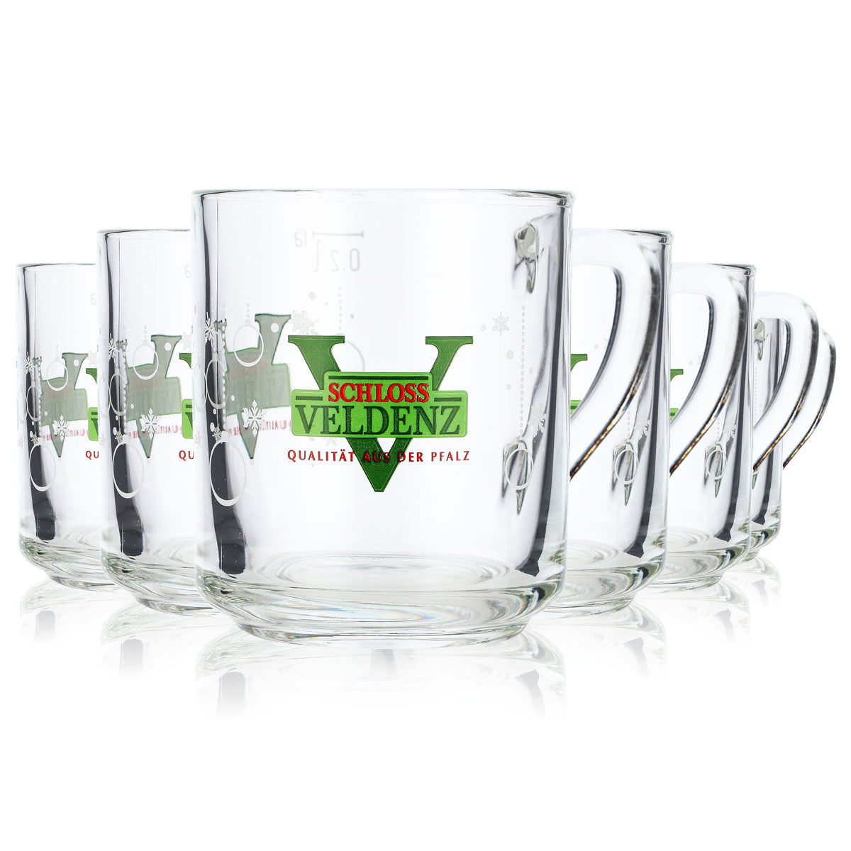 6x Veldenz Castle mulled wine mug juice glass 0.2l Christmas mug Rastal – View 7