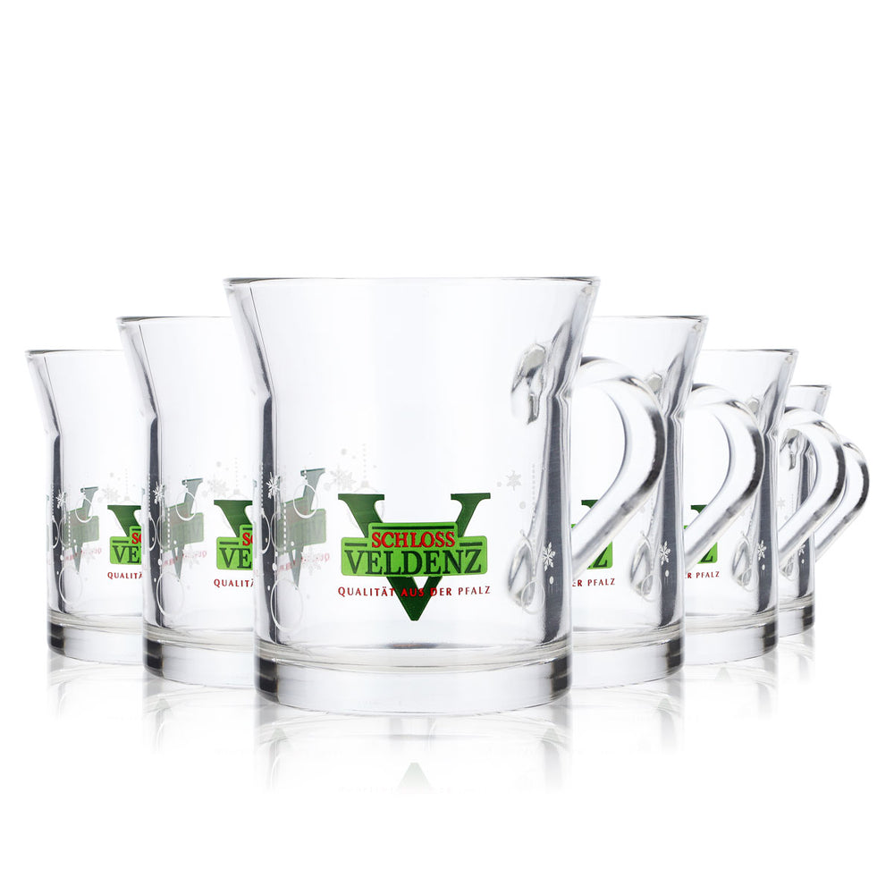 6x Veldenz Castle Juice Glass 0.32l Krogtasse Mulled Wine Mug Christmas Mug