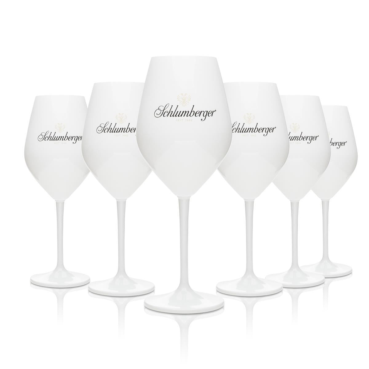 6x Schlumberger Glass 0.46l Wine Sparkling Wine Champagne Cocktail Aperitif Glasses On Ice