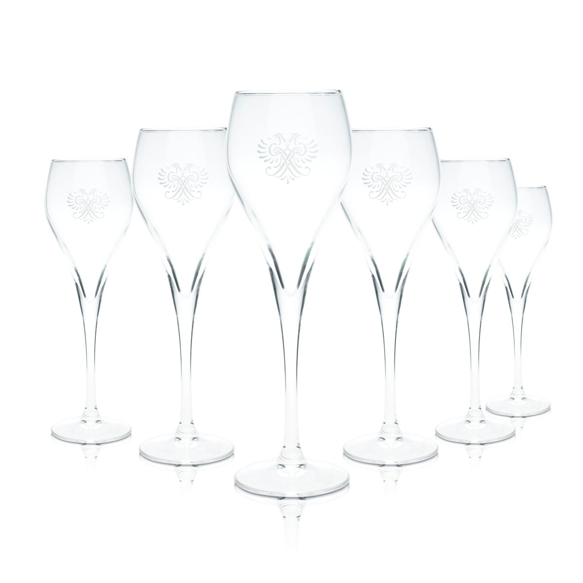 6x Schlumberger sparkling wine glass 0,16l Prosecco flute champagne goblet glasses set