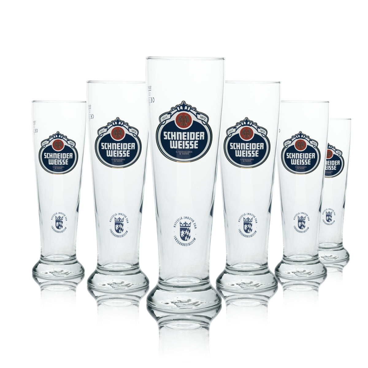 6x Schneider Weisse wheat beer glasses, 0.5 l – calibrated, for wheat beer, catering – View 4