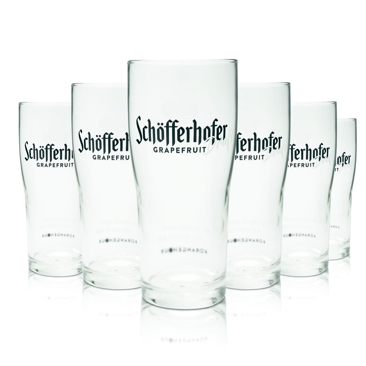 6x Schöfferhofer Beer Glass 0.4l Grapefruit Draft Highball Willi Mug Glass Set