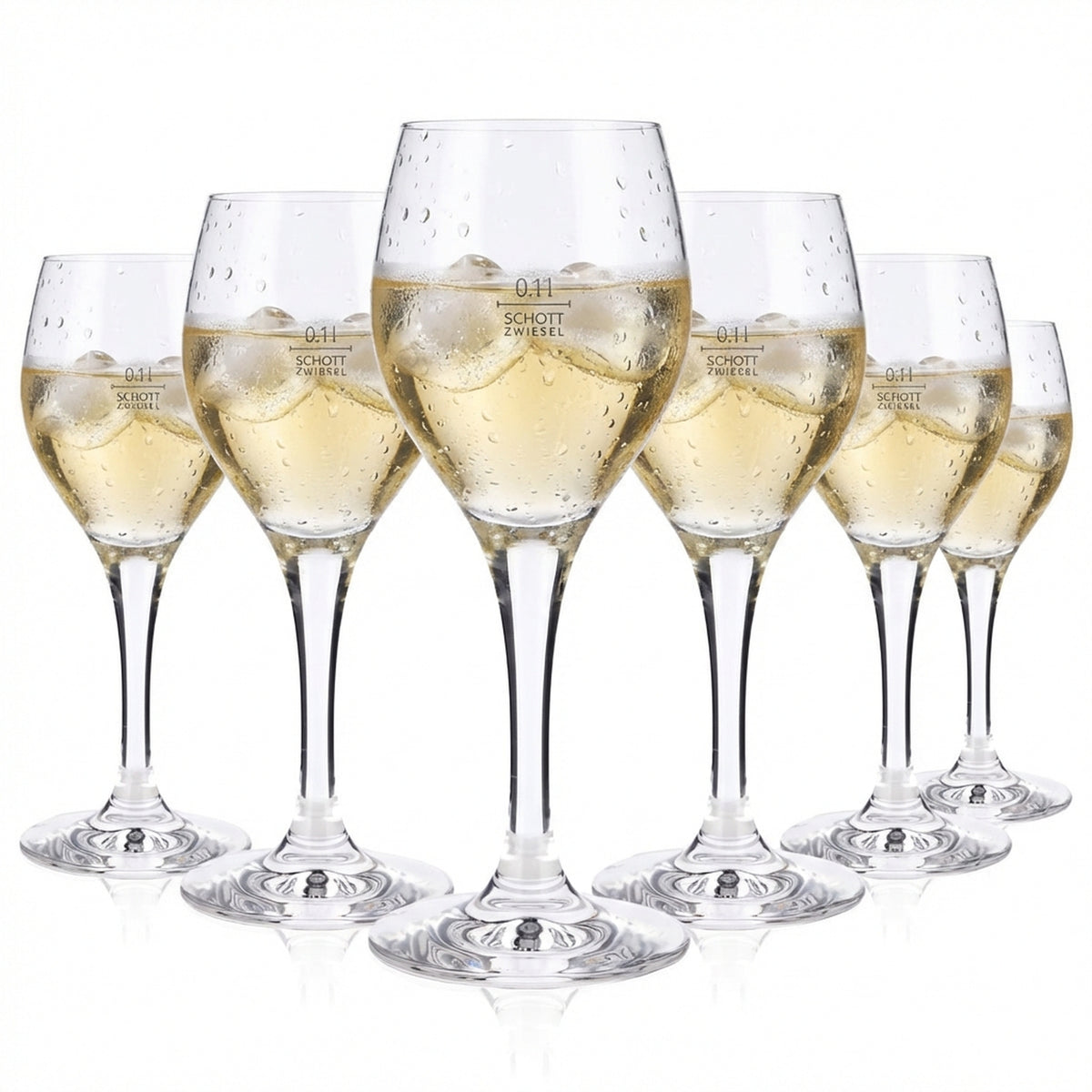 6x Schott Zwiesel glass cocktail glasses stemmed glasses 0.1l flute glasses