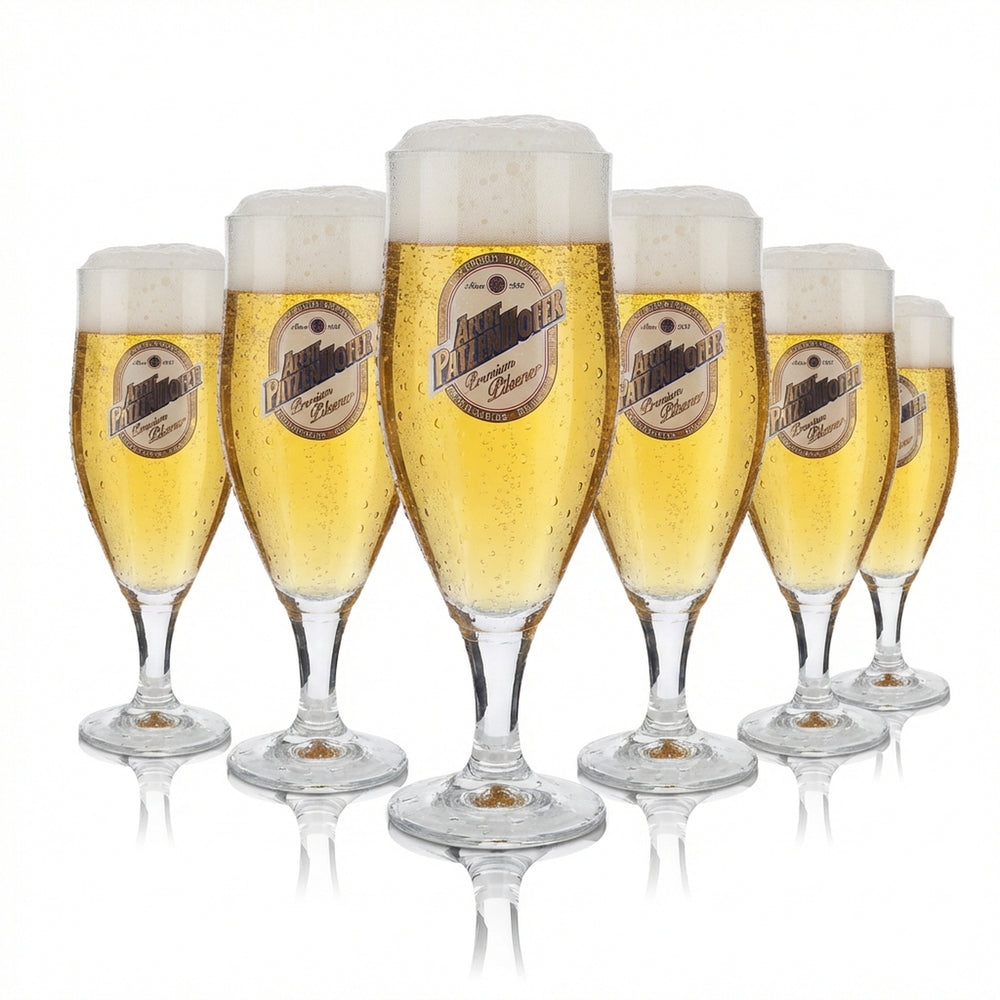 6x Schultheiss Glass 0.4l Lager Glasses Beer Patzenhofer Trophy Glass RC