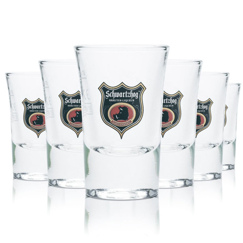 6x Schwartzhog shot glass 2cl shot glass short tumbler glasses set Hardenberg