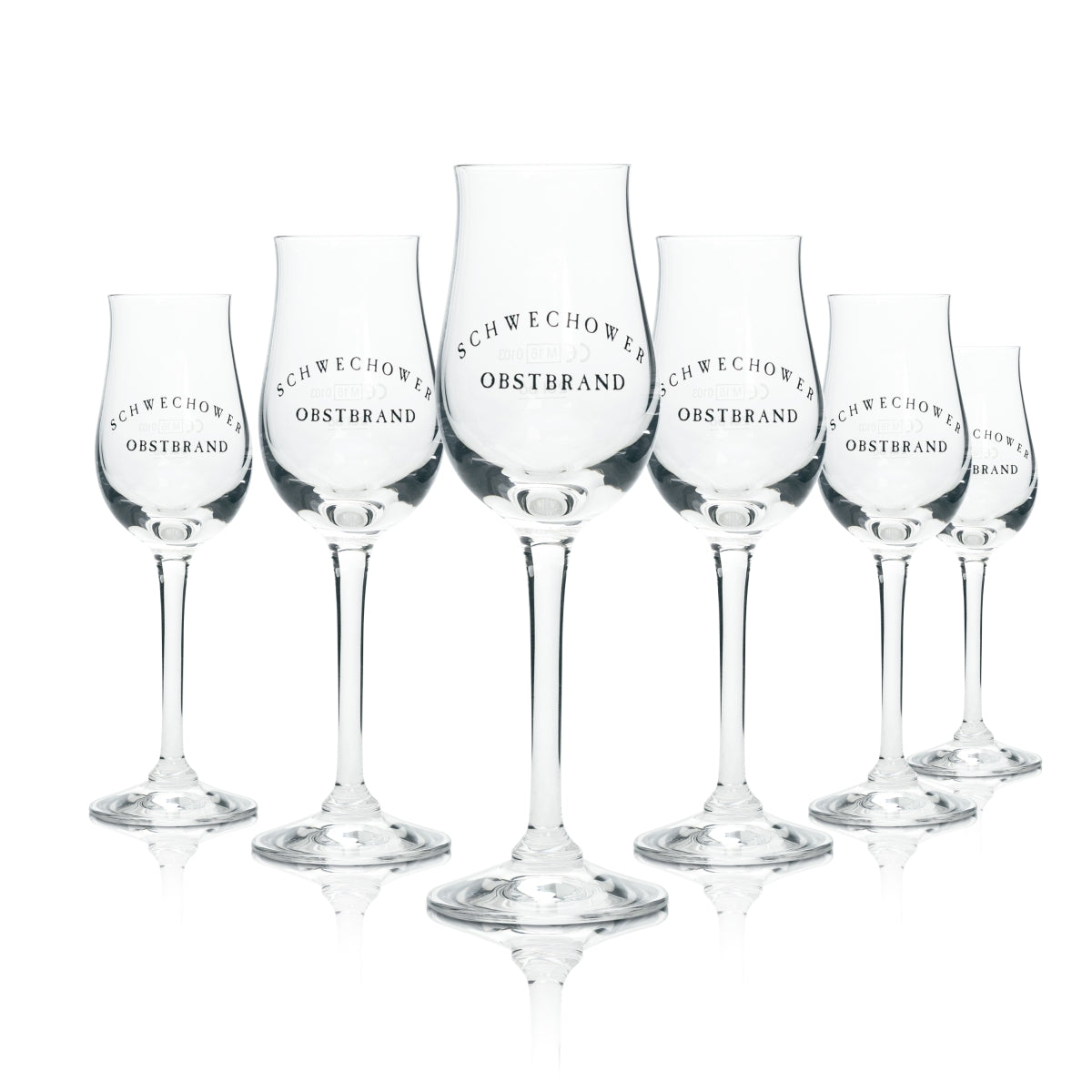 6x Schwechower fruit brandy glass nosing 2cl short glasses shot tasting sommelier