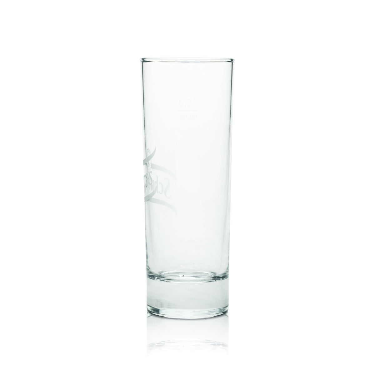 6x Schweppes glass 0.2l long drink cup glasses soda soft drink catering calibrated – View 3
