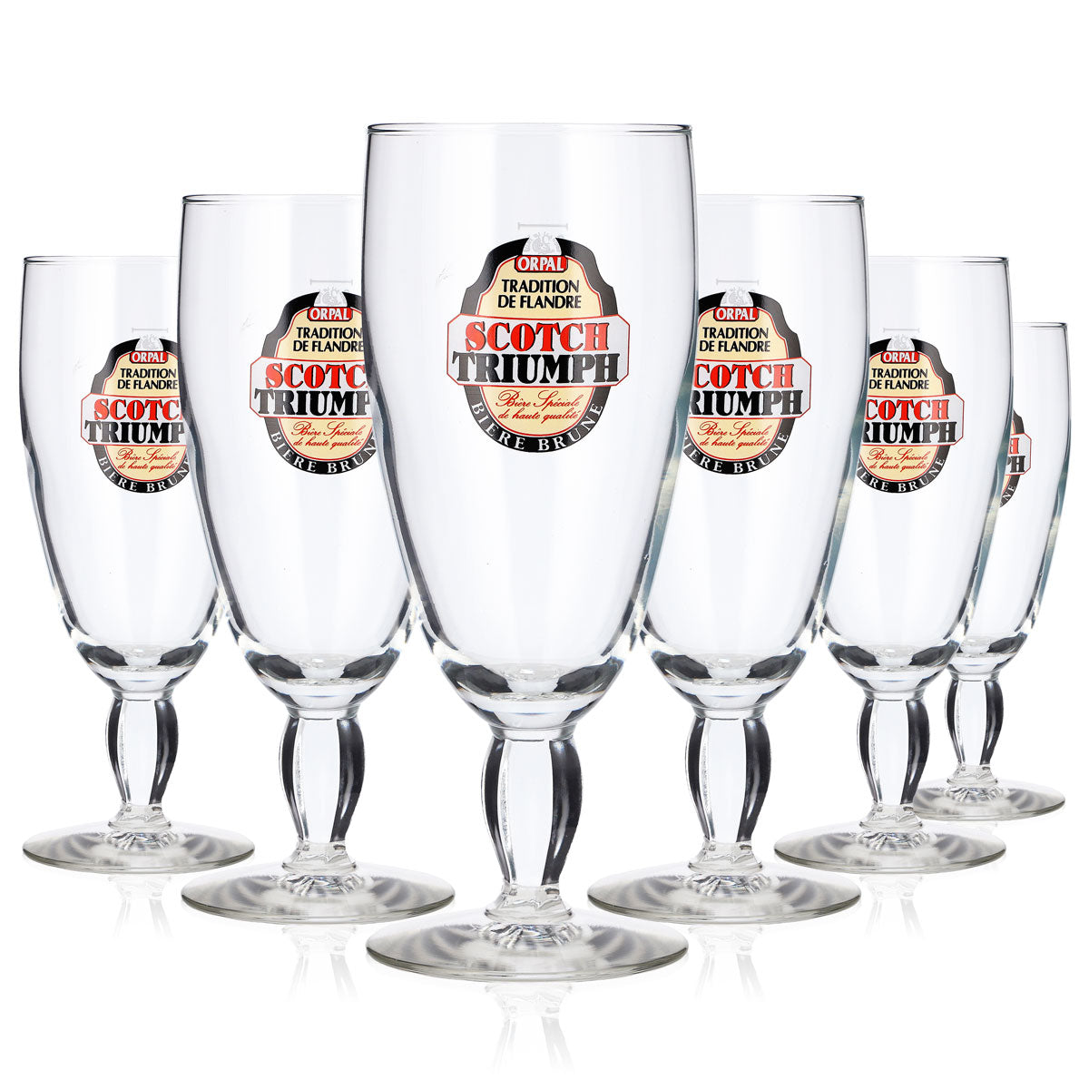 6 Scotch Triumph Beer Glasses, 0.25 L, Goblet-Style