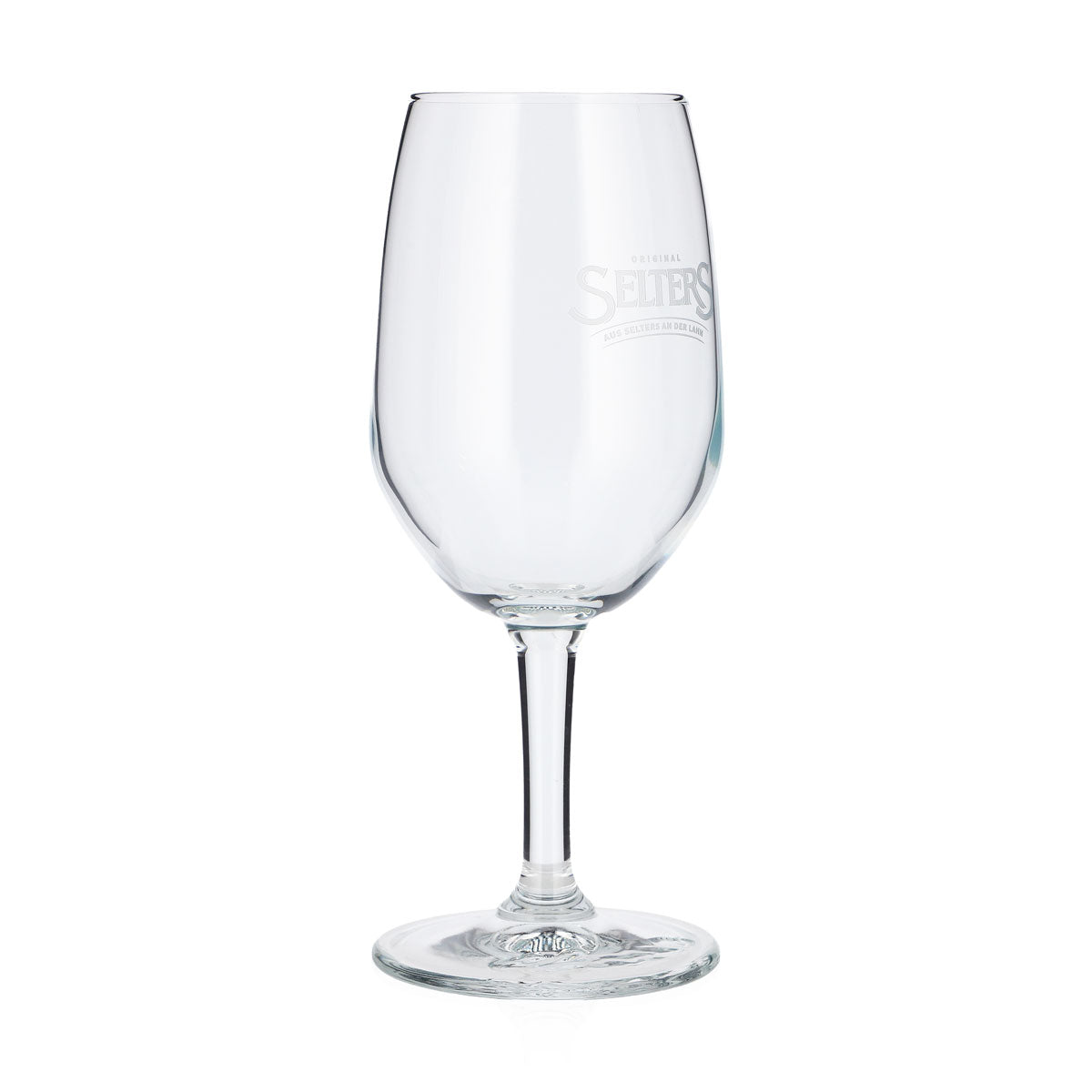 6x Selters Water Glass, 0.3 L, Goblet, Relief, White Logo (Set of 6) – View 3