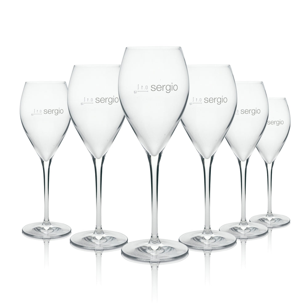 6x Sergio Champagne Glass Flute 210ml Rastal