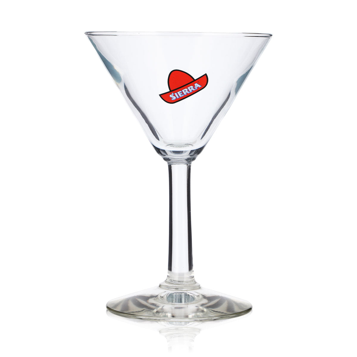 6 Sierra Tequila Glasses, 0.15 L, Martini Glass, Logo, Red Hat, Durobor – View 2