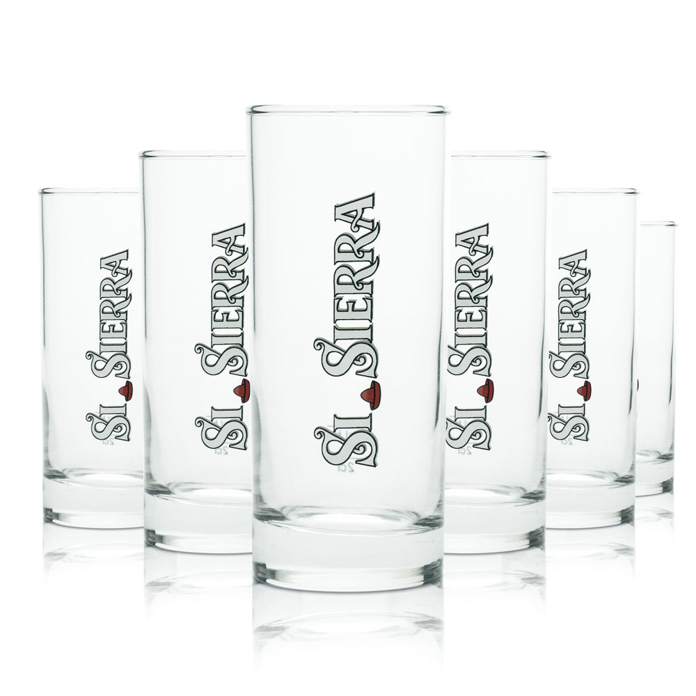 6x Sierra Tequila Glass 0.2l Cup Long Drink Cocktail Glasses Sunrise Gastro Bar