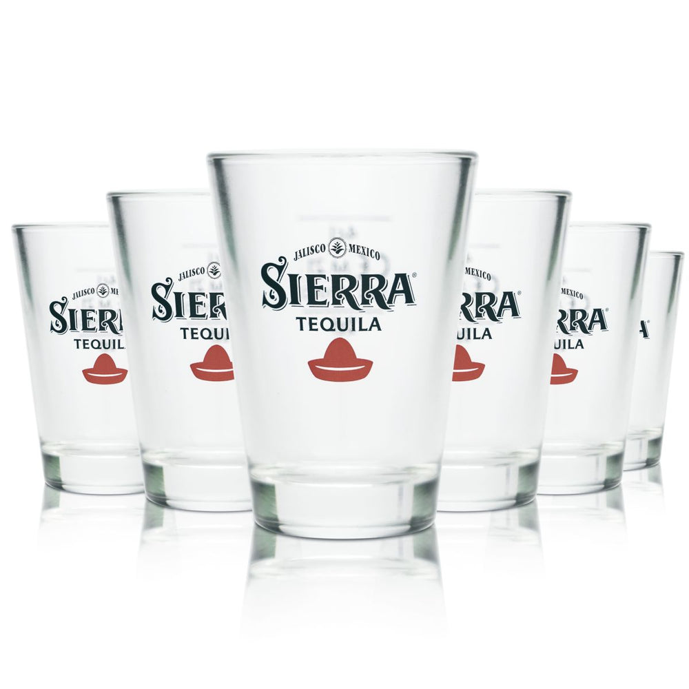6x Sierra Tequila Glass 4cl Shot Glasses Schnapps Glasses Short Calibrated Gastro Pub