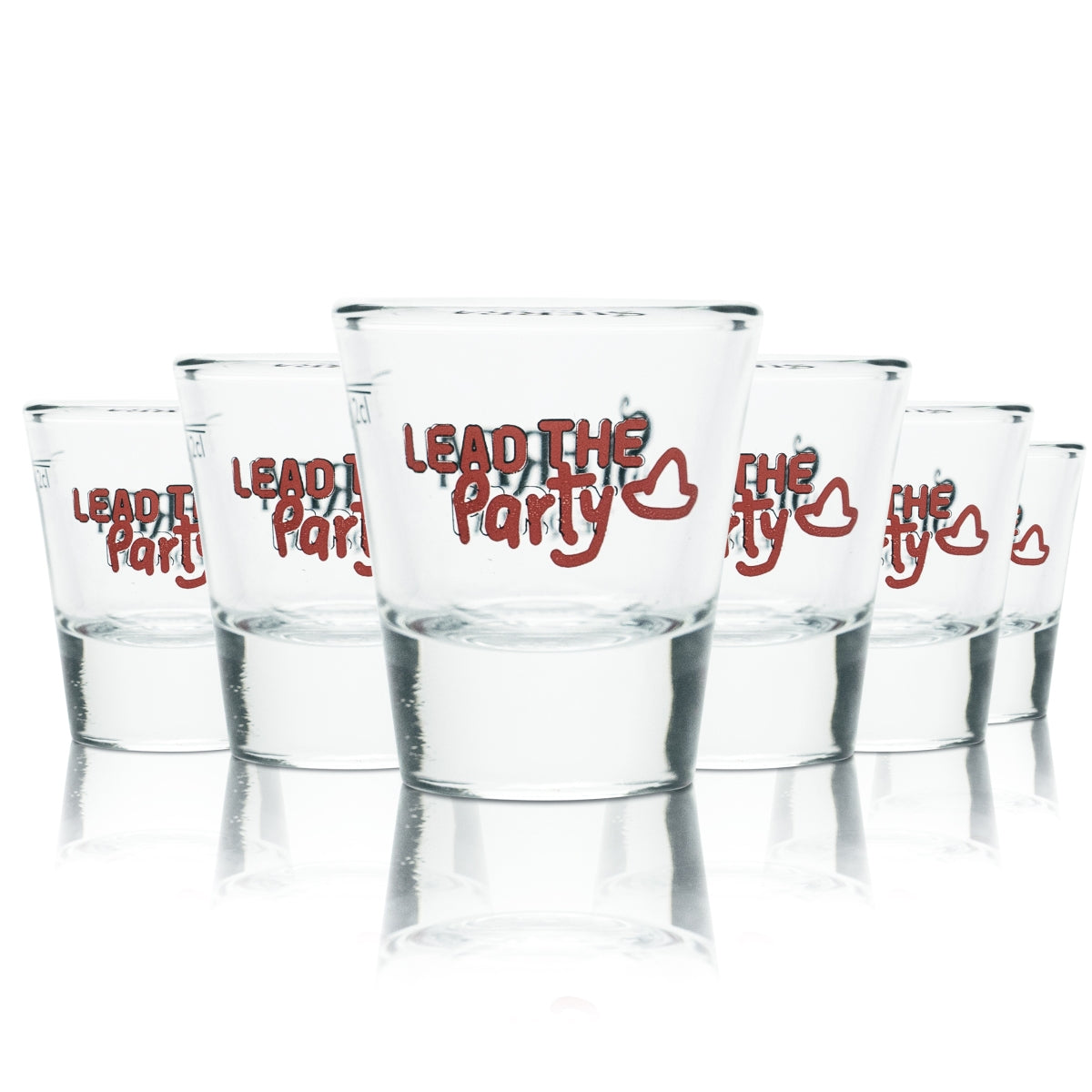 6x Sierra Tequila Shot Short Glasses 2cl Shot Glass "Lead the Party"