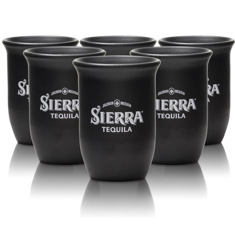6x Sierra Tequila Mug Black with Paloma