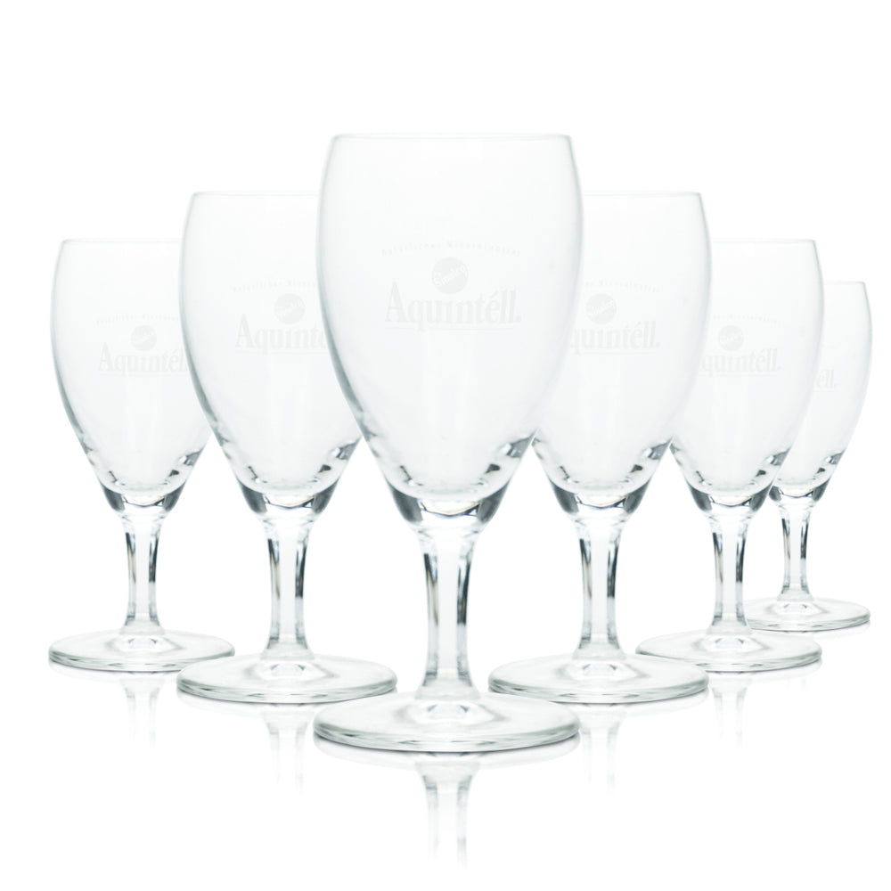 6x Sinalco Aquintell water glass 0.19 l stemmed goblet glasses sparkling mineral water