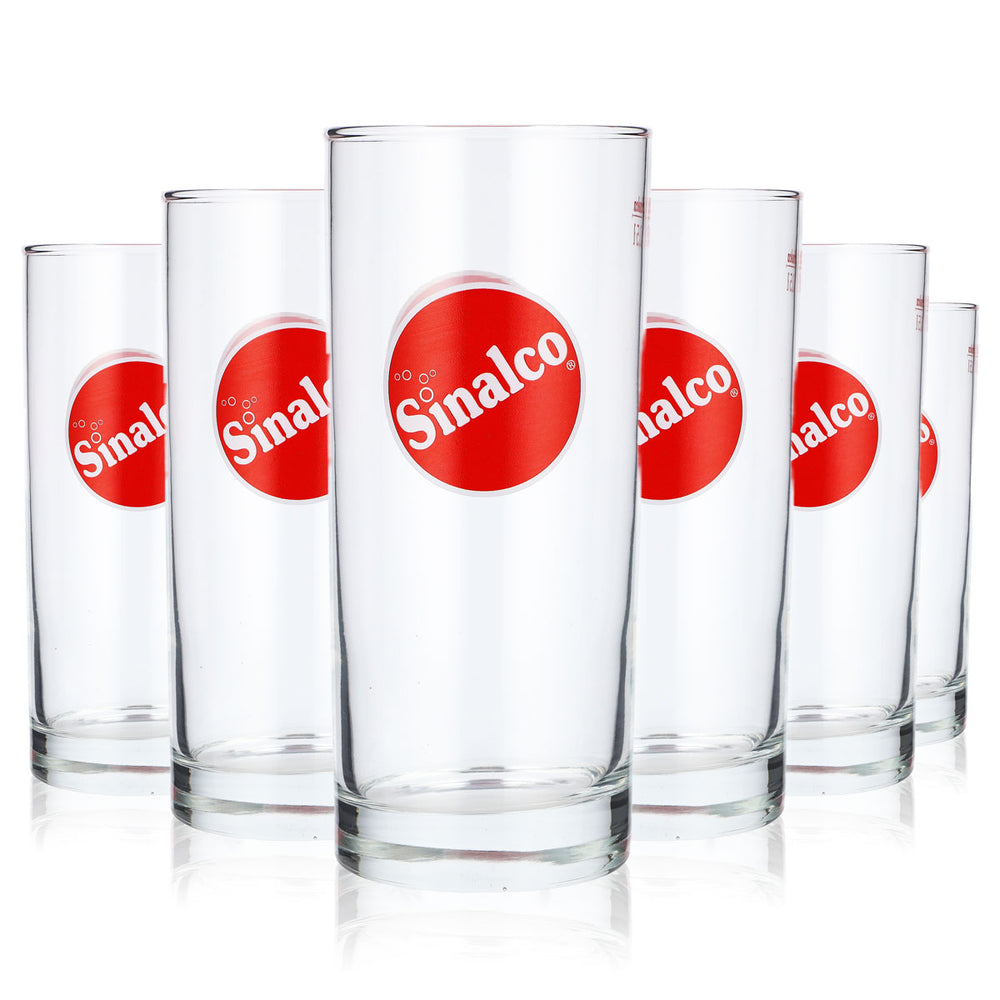 6x Sinalco soft drink glass lemonade glasses 0.5l cups Image logo only