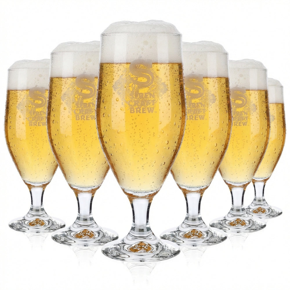 6x Siren Craft Brew Beer Glass 0.3l Beer Glasses Goblet Rastal