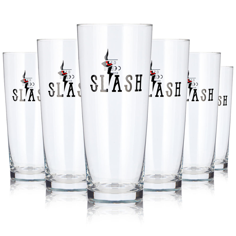 6 Slash Beer Glasses, 0.5 L, Ritzenhoff Concord Beer Glasses, Willibecher (Set of 6)