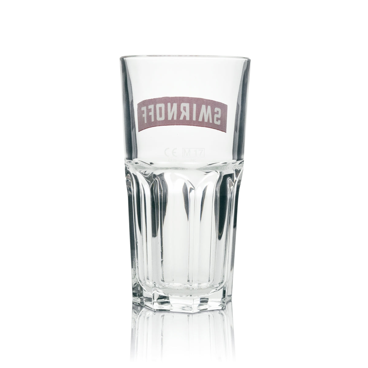 6x Smirnoff Vodka Glass 0.29l Long Drink Red Lettering – View 3