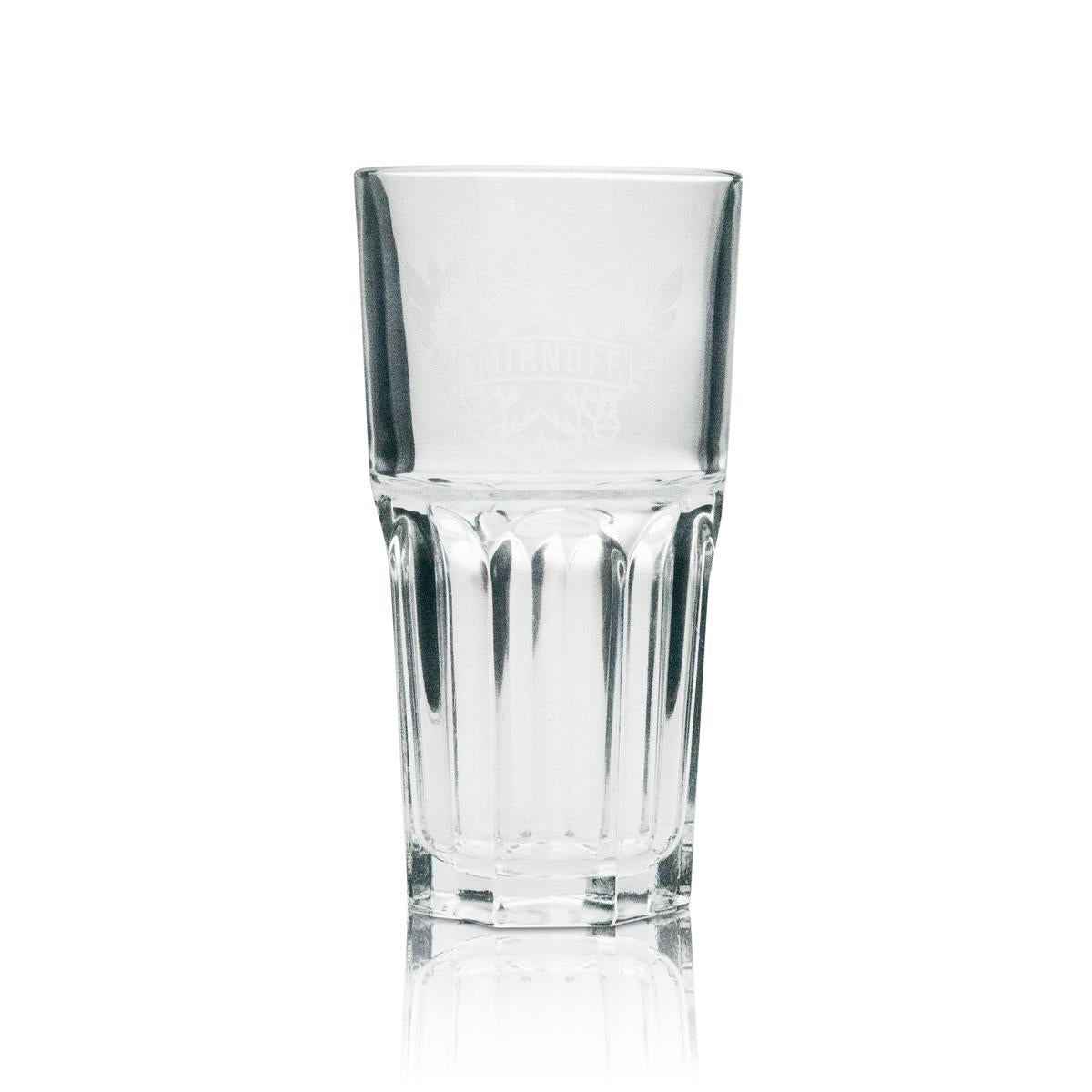 6x Smirnoff Vodka Long Drink Glass with White Logo – View 2