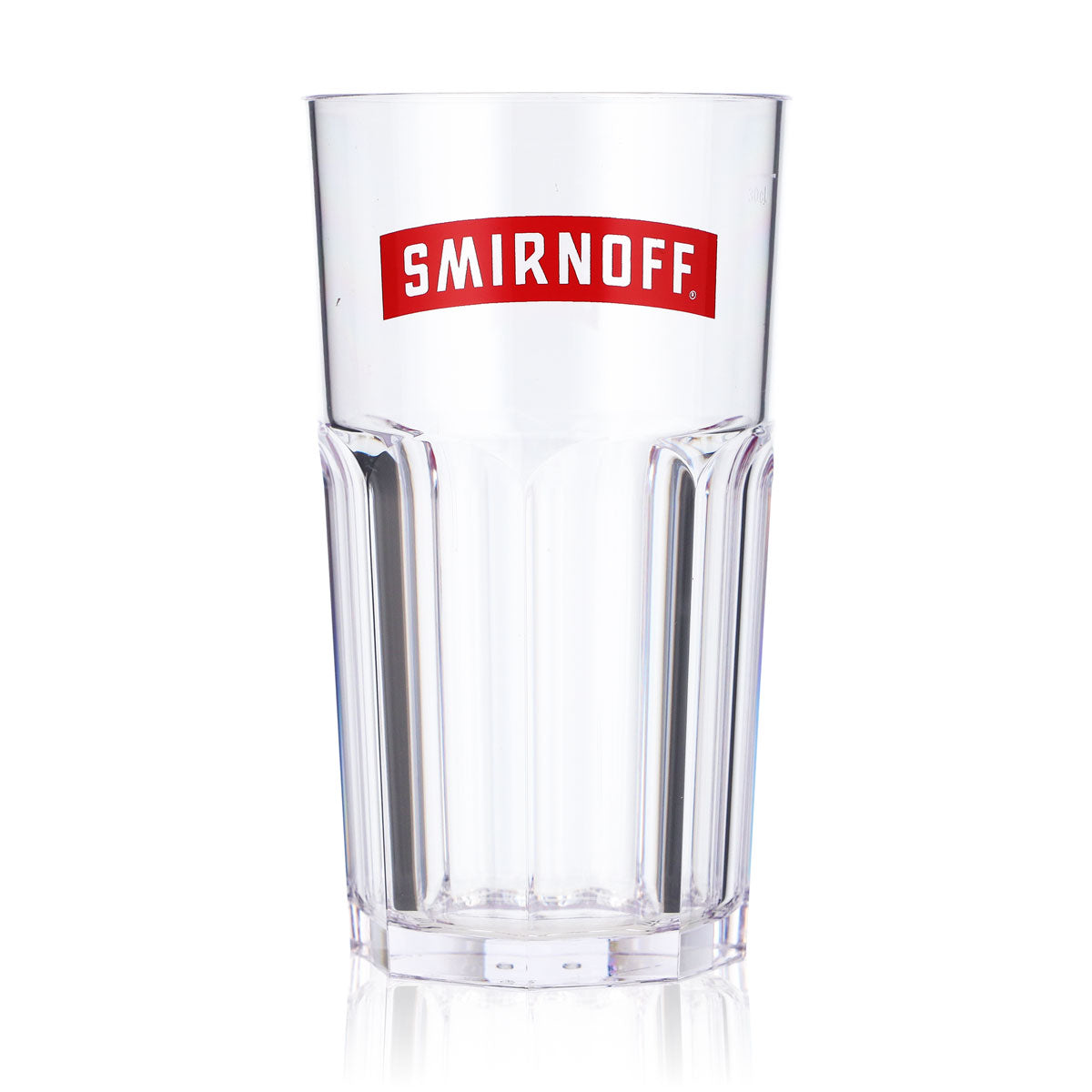 6x Smirnoff Vodka reusable cups Party cups Acrylic/plastic red logo – View 2