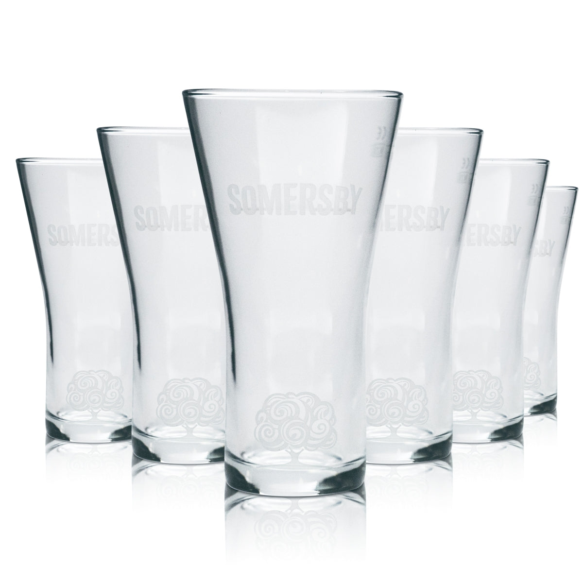 6x Somersby Cider Glass 0.3l Cup Trophy Long Drink Beer Cider Glasses Gastro Bar