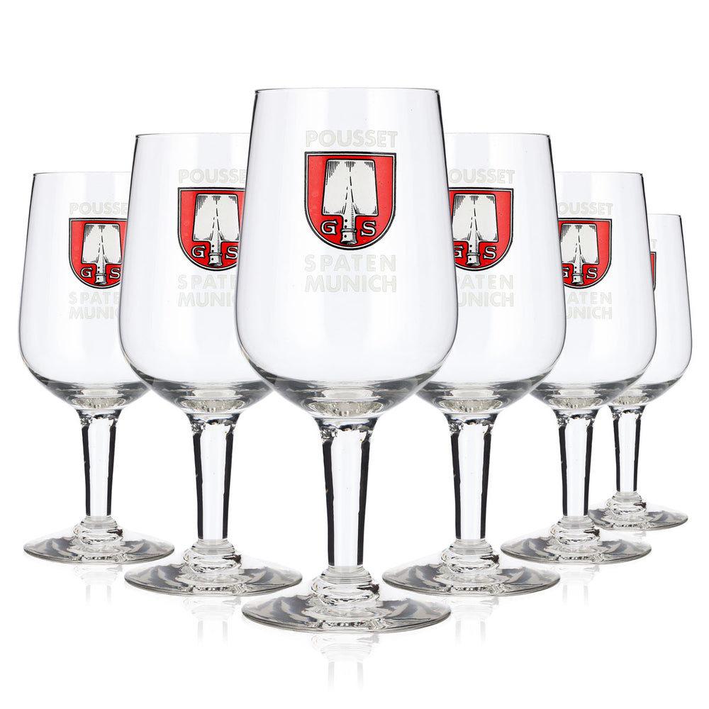 6 Spaten Beer Glasses, 0.3 L, Pousset Spaten Munich (Set of 6)