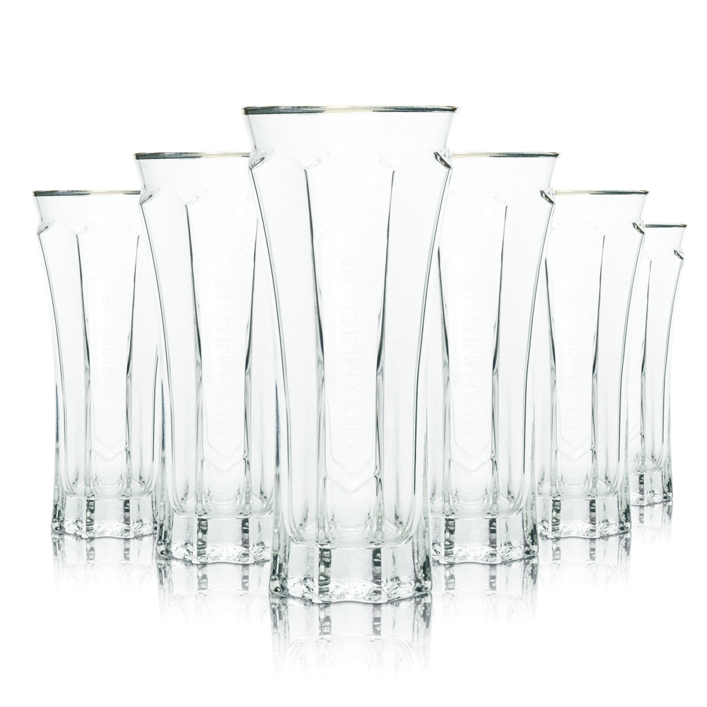 6x St. Germain Glass 0.3l Gold Rim Contour Long Drink Cocktail Glasses Gastro Bar