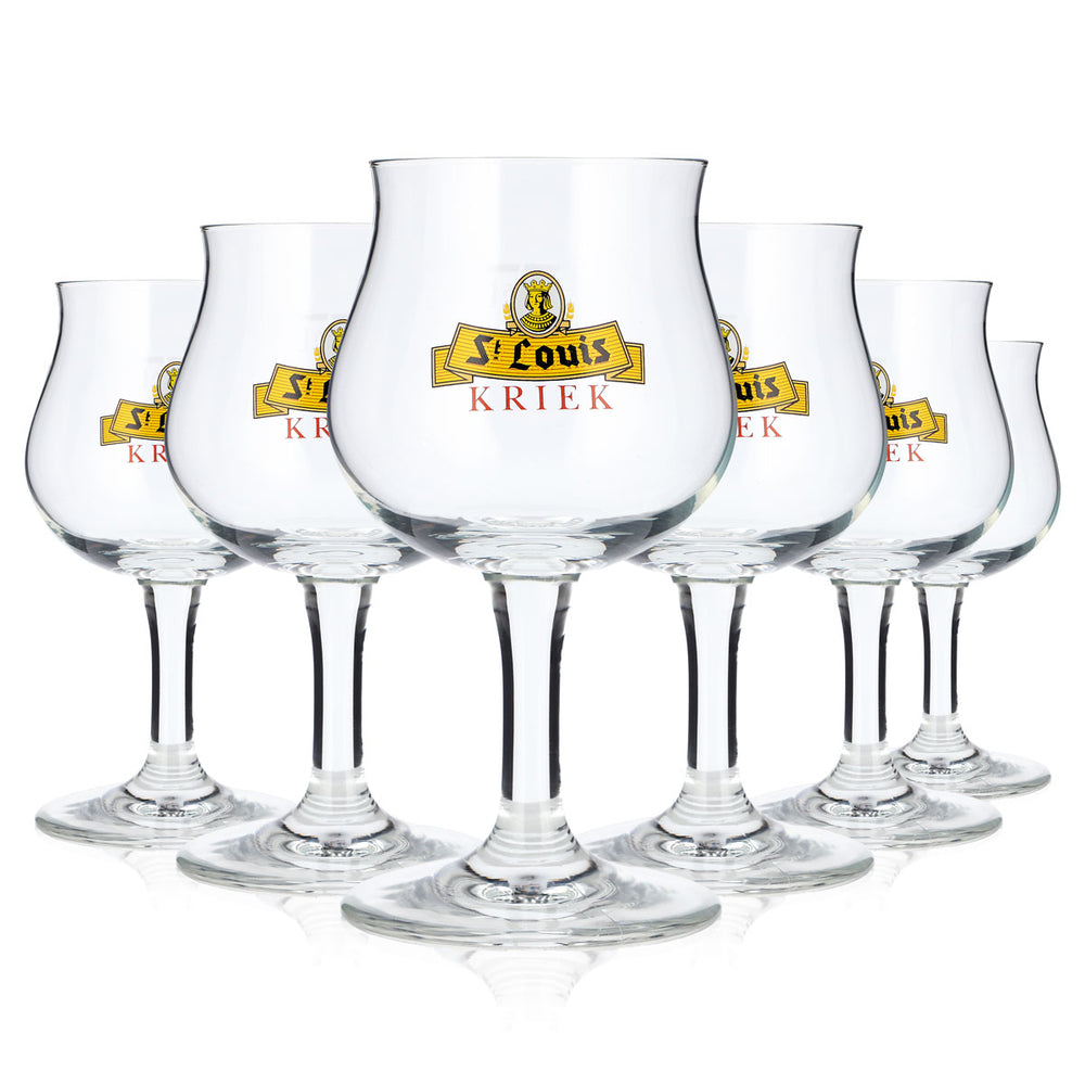 6 St. Louis Beer Glasses, 0.25 L, RC Kriek (Set of 6)