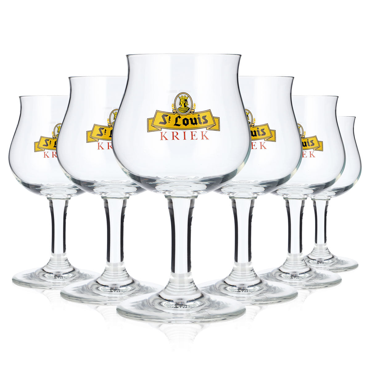 6 St. Louis Beer Glasses, 0.25 L, RC Kriek (Set of 6)