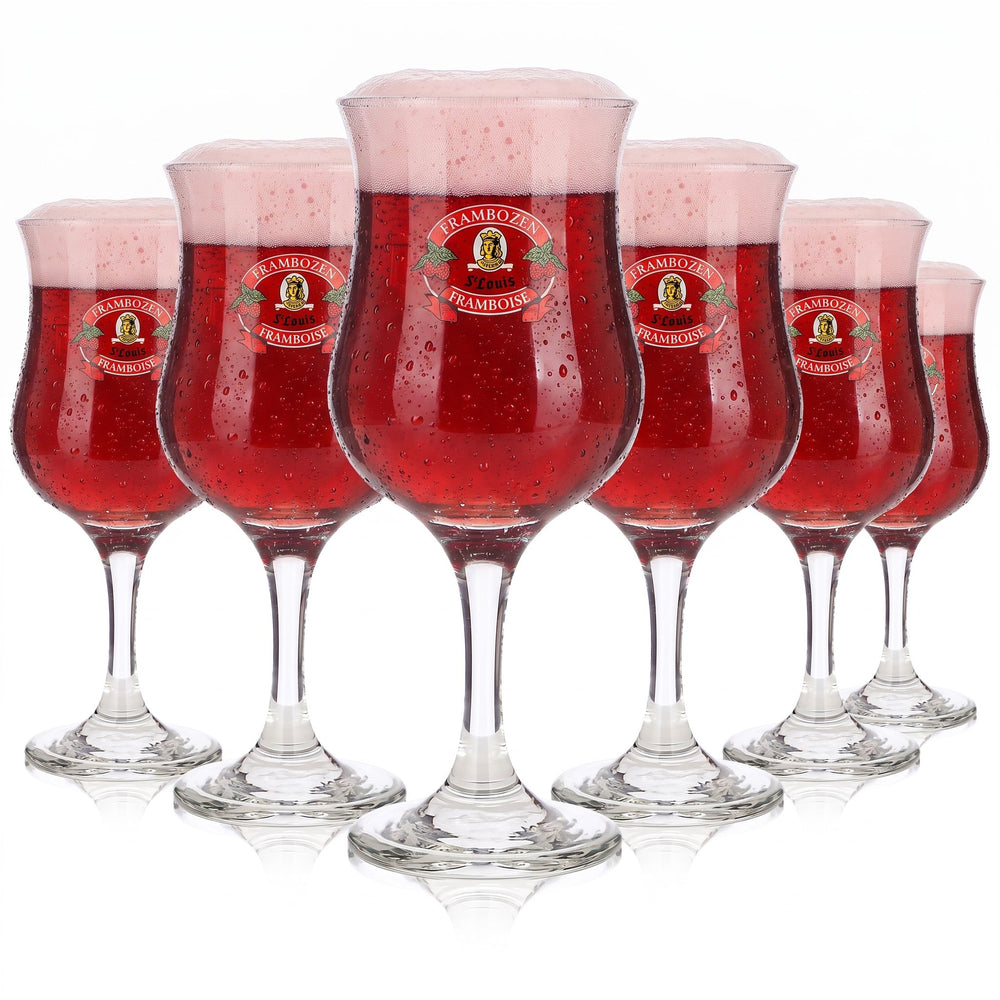 6 St. Louis Beer Glasses, 0.37 L, "Frambozen" Dema Goblet