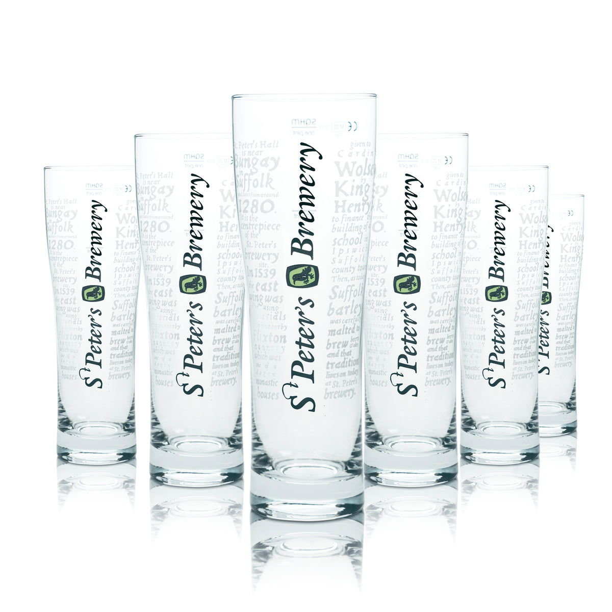 6x St. Peter's Brewery Beer Glass 0.5l Goblet Cup Tulip Glasses Pint Beer Gastro – View 4