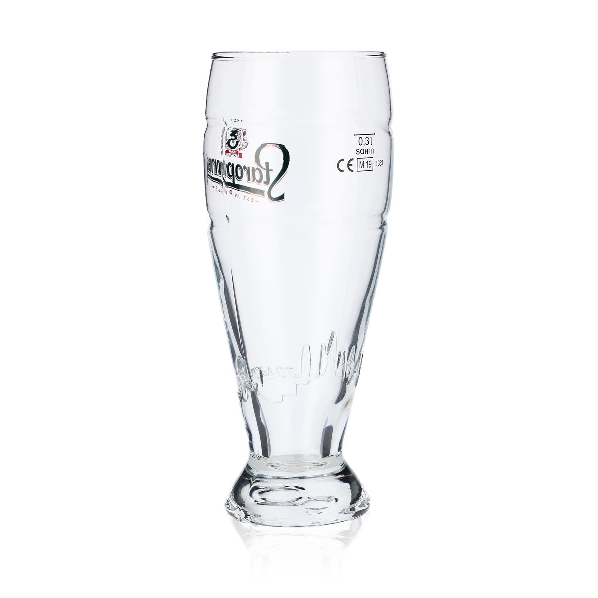 6x Staropramen Beer Relief Glasses Trophy Glass 0.3l Tumblers Prague Skyline – View 4