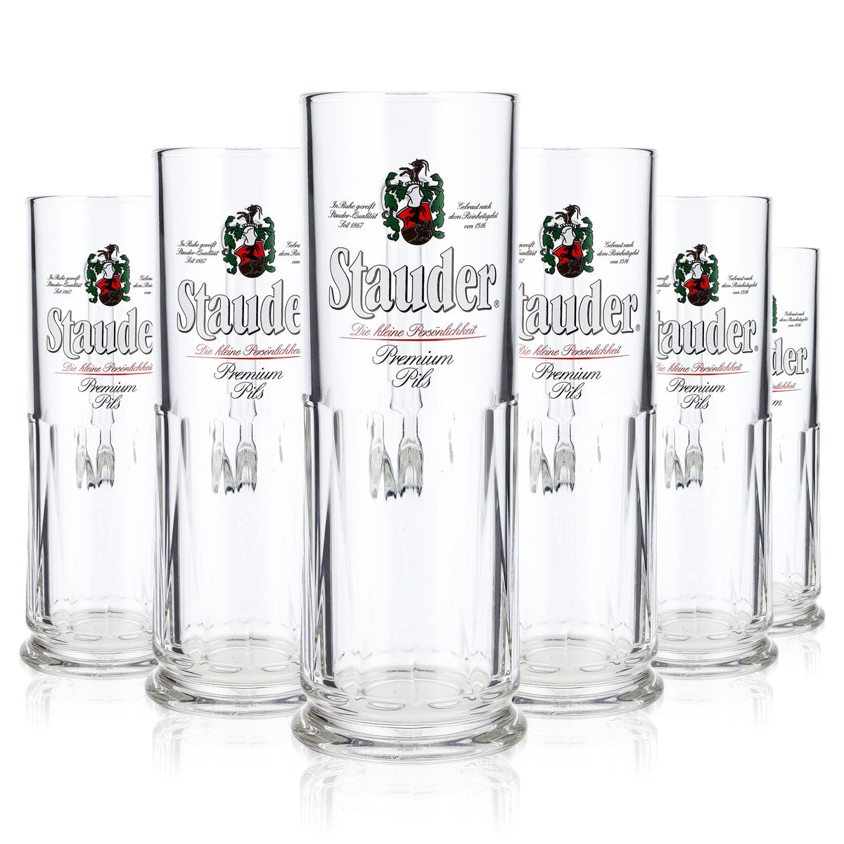 6x Stauder beer glass beer mug glasses tankard 0.4l jug Pils Sahm