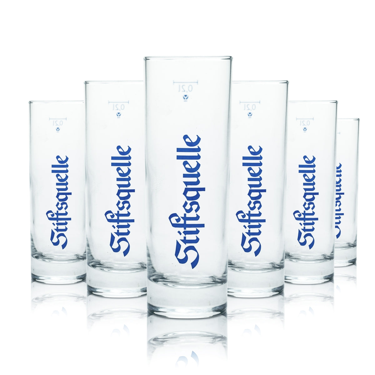 6x pen source glass 0.2l cup rod mineral water sparkling glasses catering