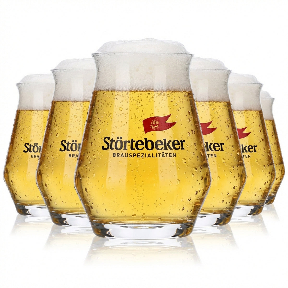 6x Störtebeker Beer Glasses  Tasting Glass 0.2l Design Glass Tulip