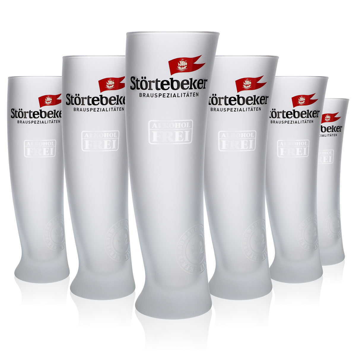 6x Störtebeker sailing glass 0.5l non-alcoholic - satin-finished designer craft beer glass set