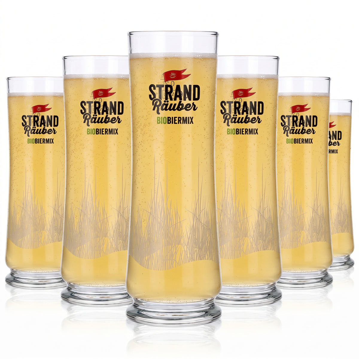 6x Störtebeker Strandräuber glass 0.2l organic beer mix stick cup glass with oak mark – View 2