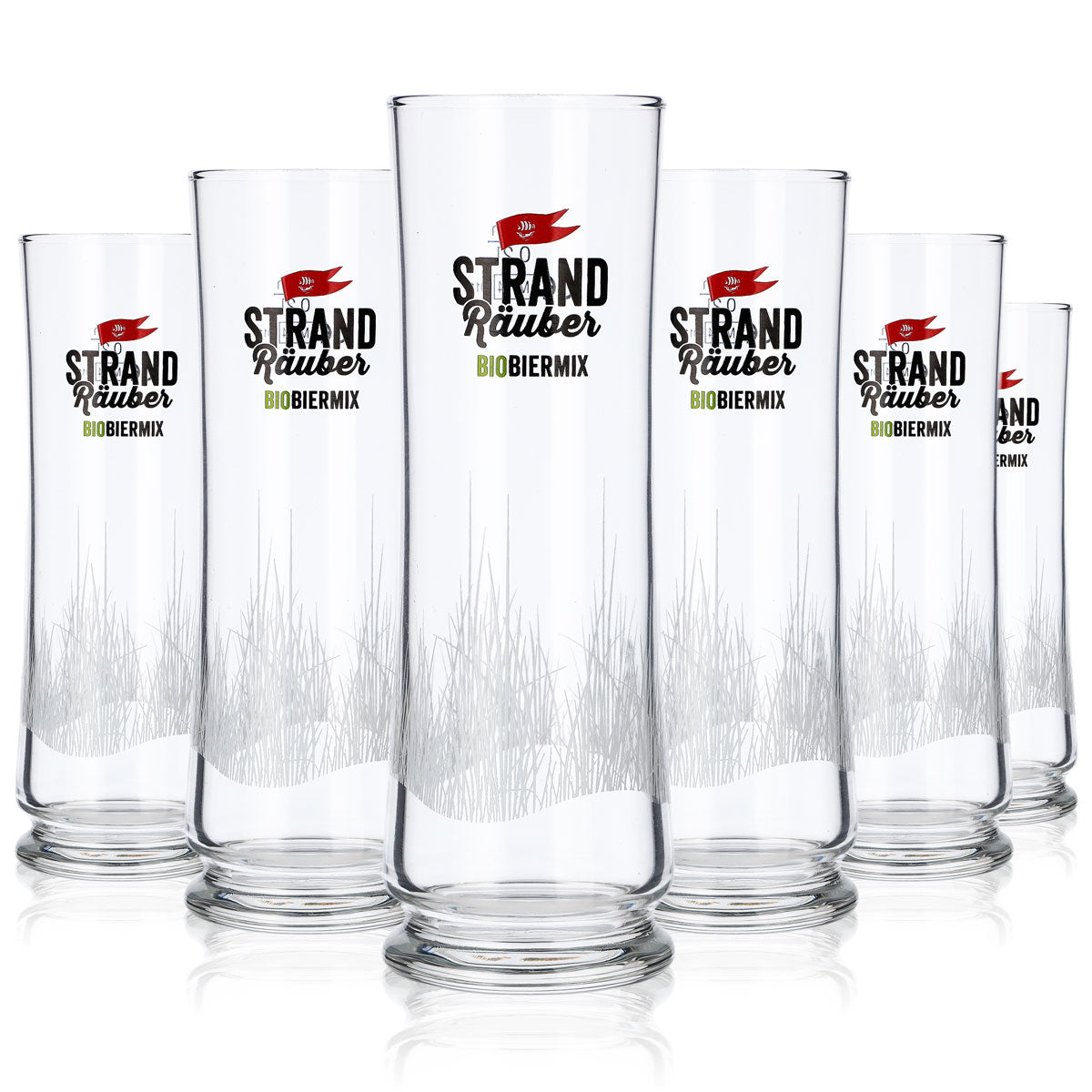 6x Störtebeker Strandräuber glass 0.2l organic beer mix stick cup glass with oak mark – View 3