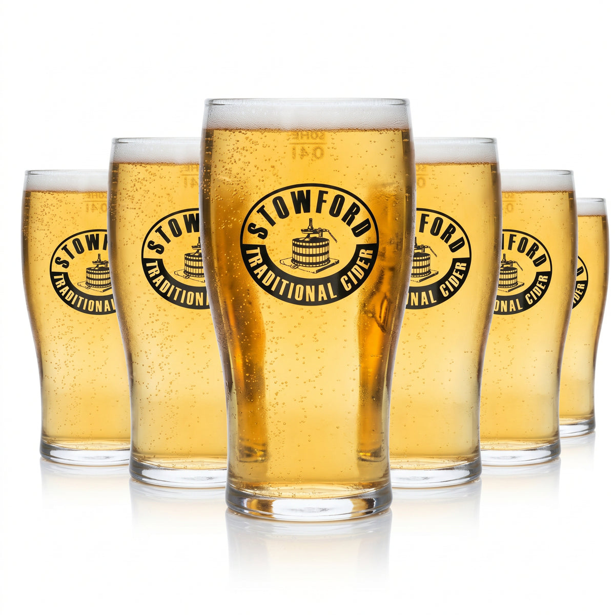 6x Stowford Cider Beer Glass 0,4l Pint Glass Willi Mug Glasses Set Irish Brewery – View 2