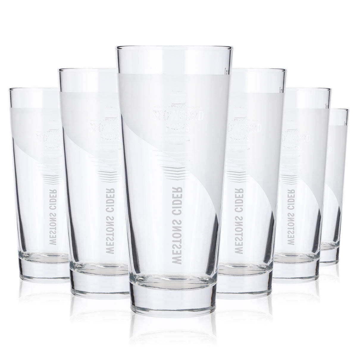 6 Stowford Glasses, 300 ml–399 ml, Cider, 0.3 L, Long Drink, Relief Rastal