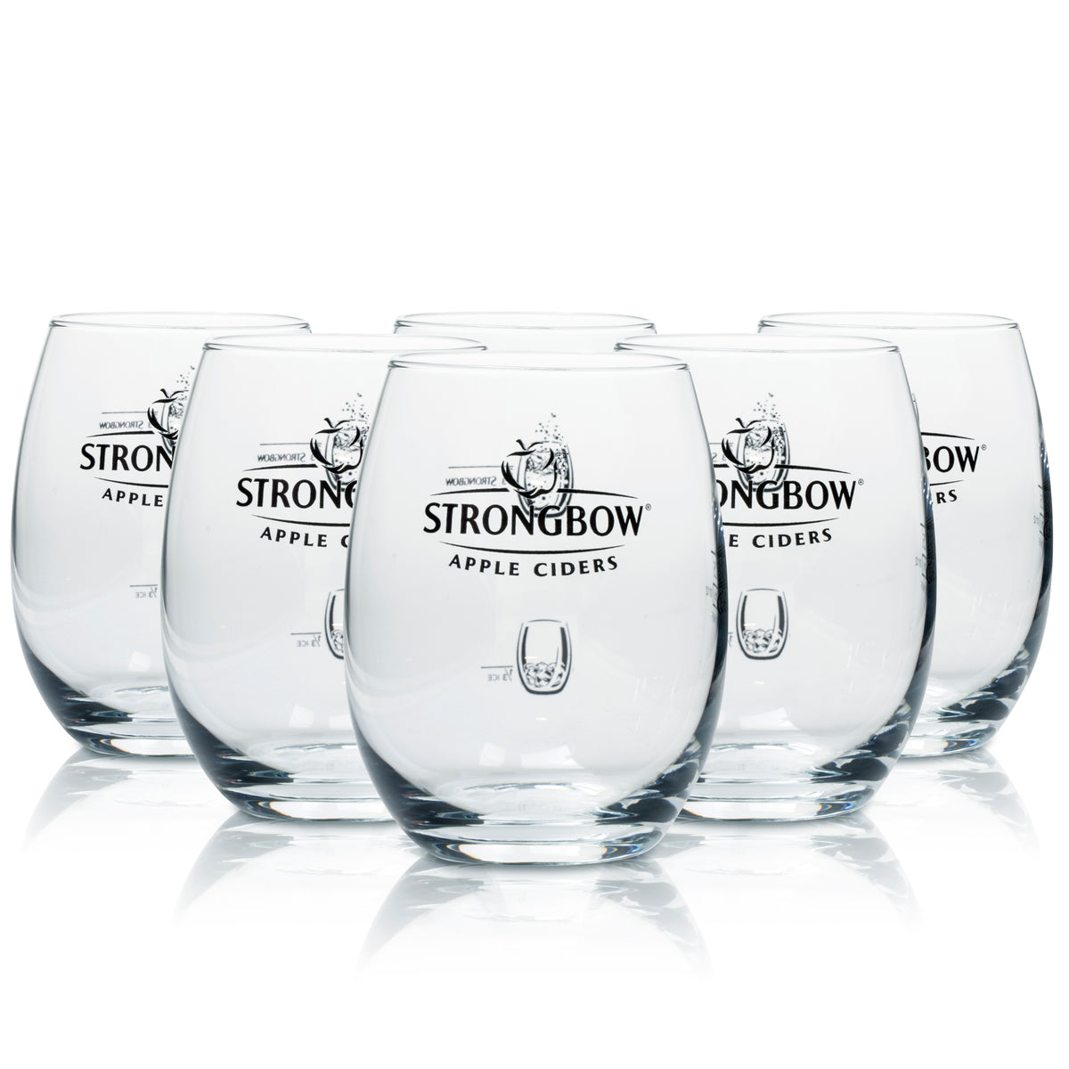 6x Strongbow beer glass tumblers – View 4