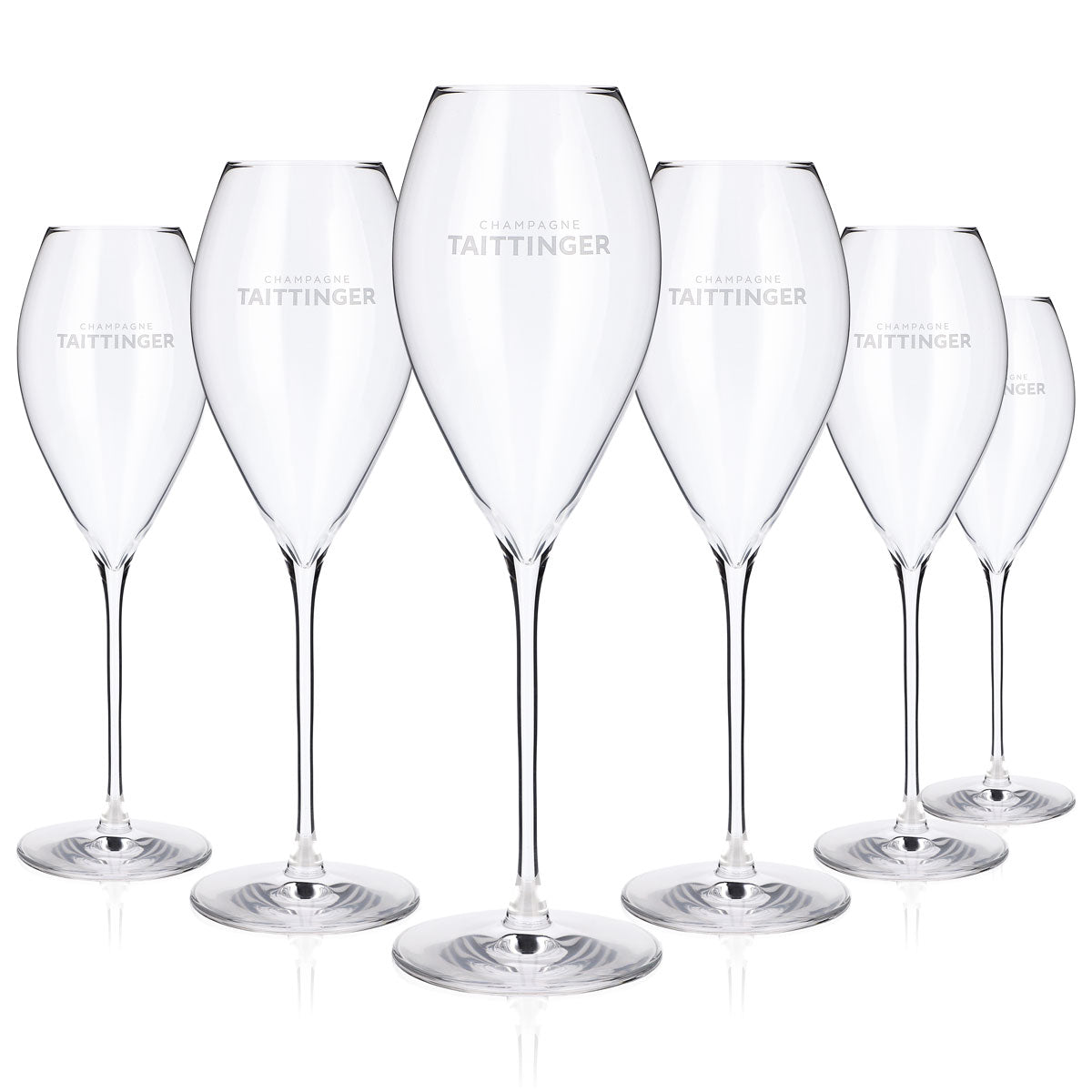 6x Taittinger Champagne Glass Flute Sparkling Wine Glass Champagne Glass 30cl Lehmann Initial